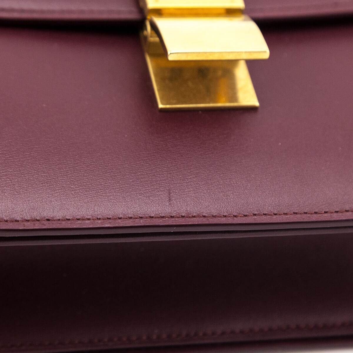 Celine Small Classic Box Bag - Burgundy Crossbody Bags, Handbags -  CEL255938