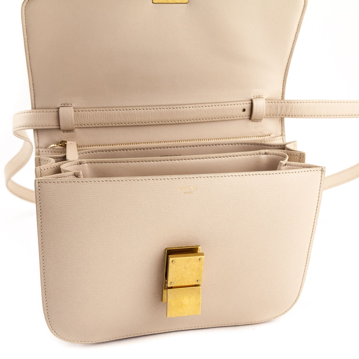 Celine Medium Classic Box Flap Bag Souris Liege Calfskin – Coco Approved  Studio