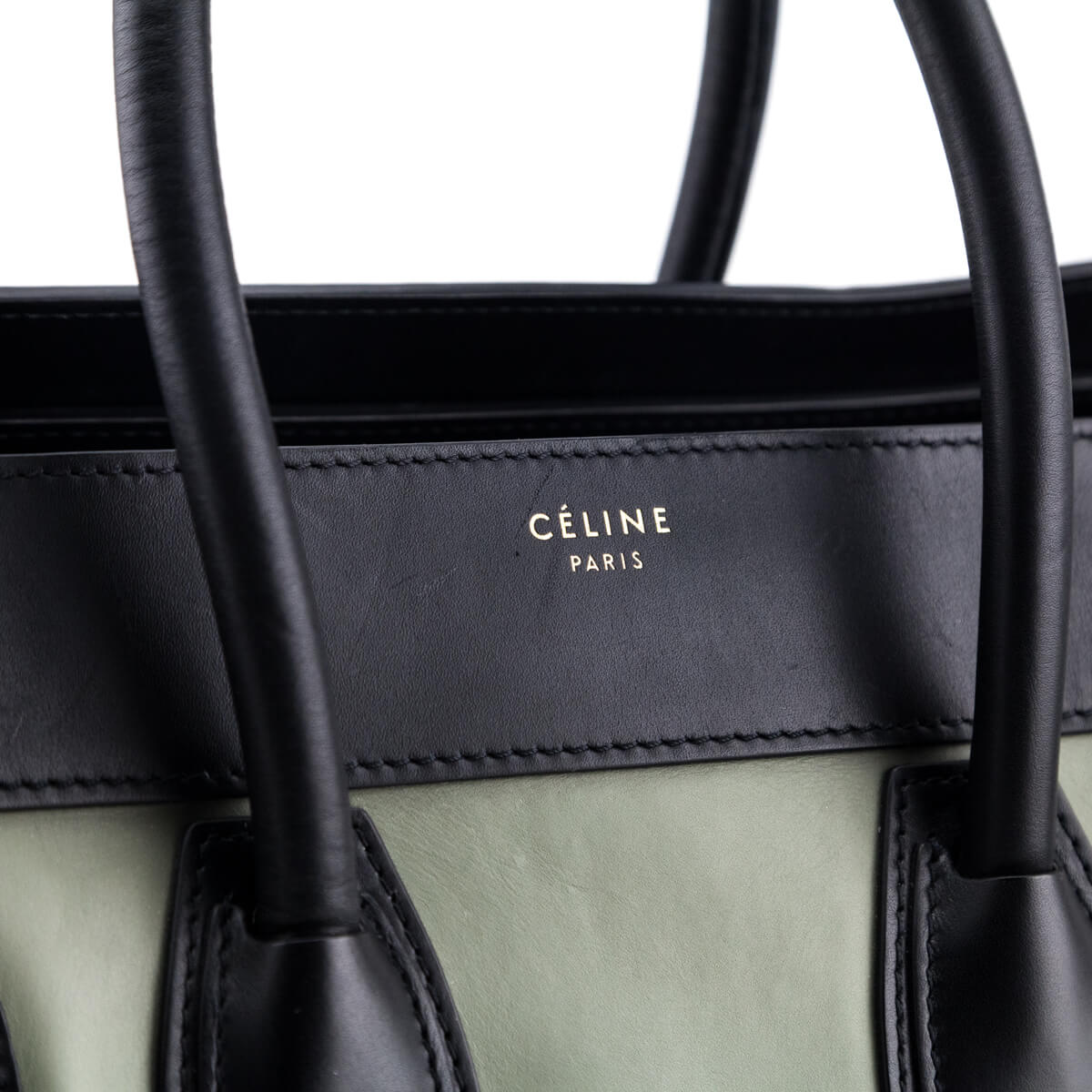 Celine Tricolor Leather Canvas Mini Luggage Tote (SHF-17162) – LuxeDH