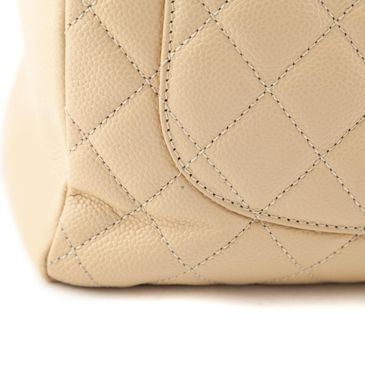Chanel Beige Clair Quilted Caviar Grand Shopping Tote GHW - Love that Bag etc - Preowned Authentic Designer Handbags & Preloved Fashions