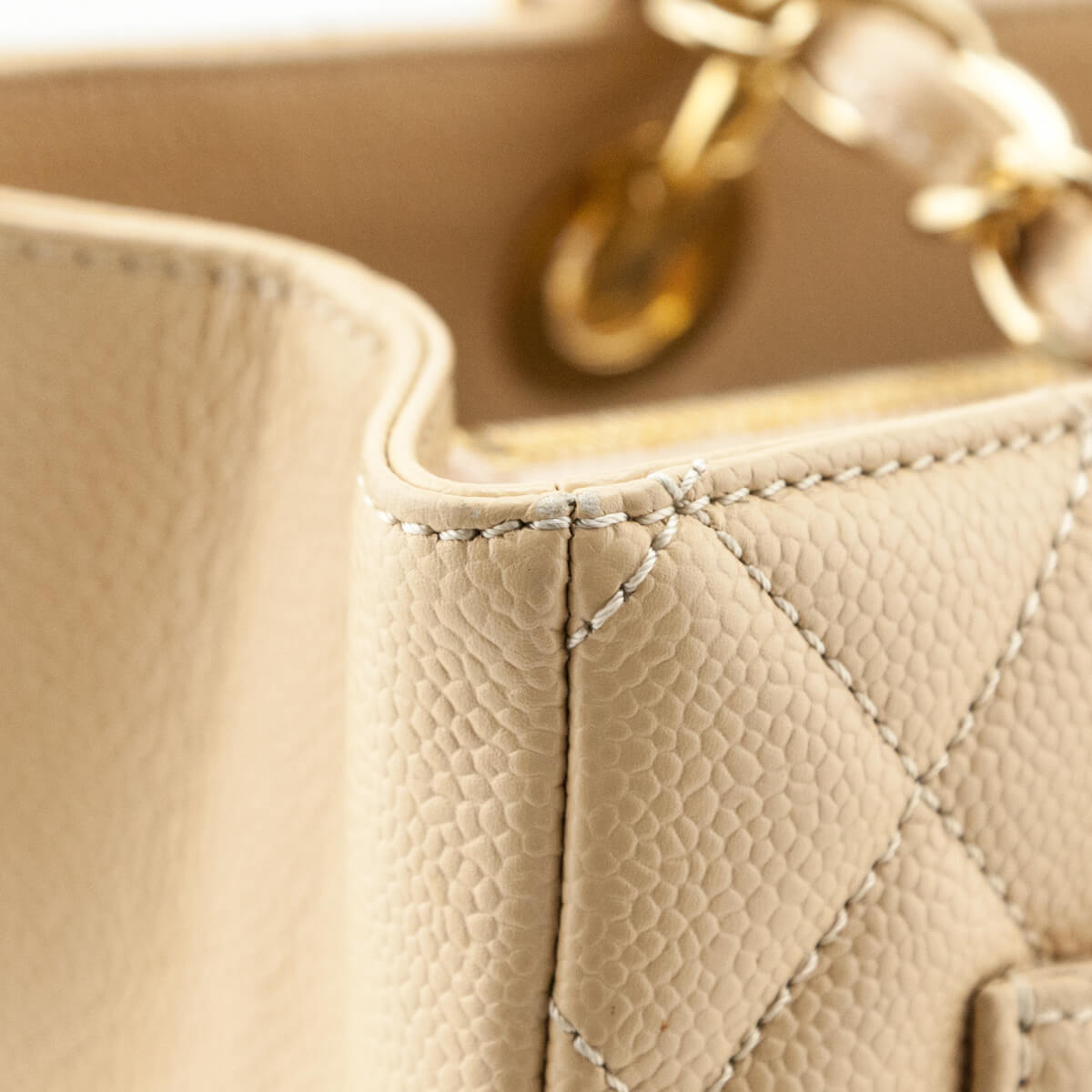 Chanel Beige Clair Quilted Caviar Grand Shopping Tote GHW - Love that Bag etc - Preowned Authentic Designer Handbags & Preloved Fashions