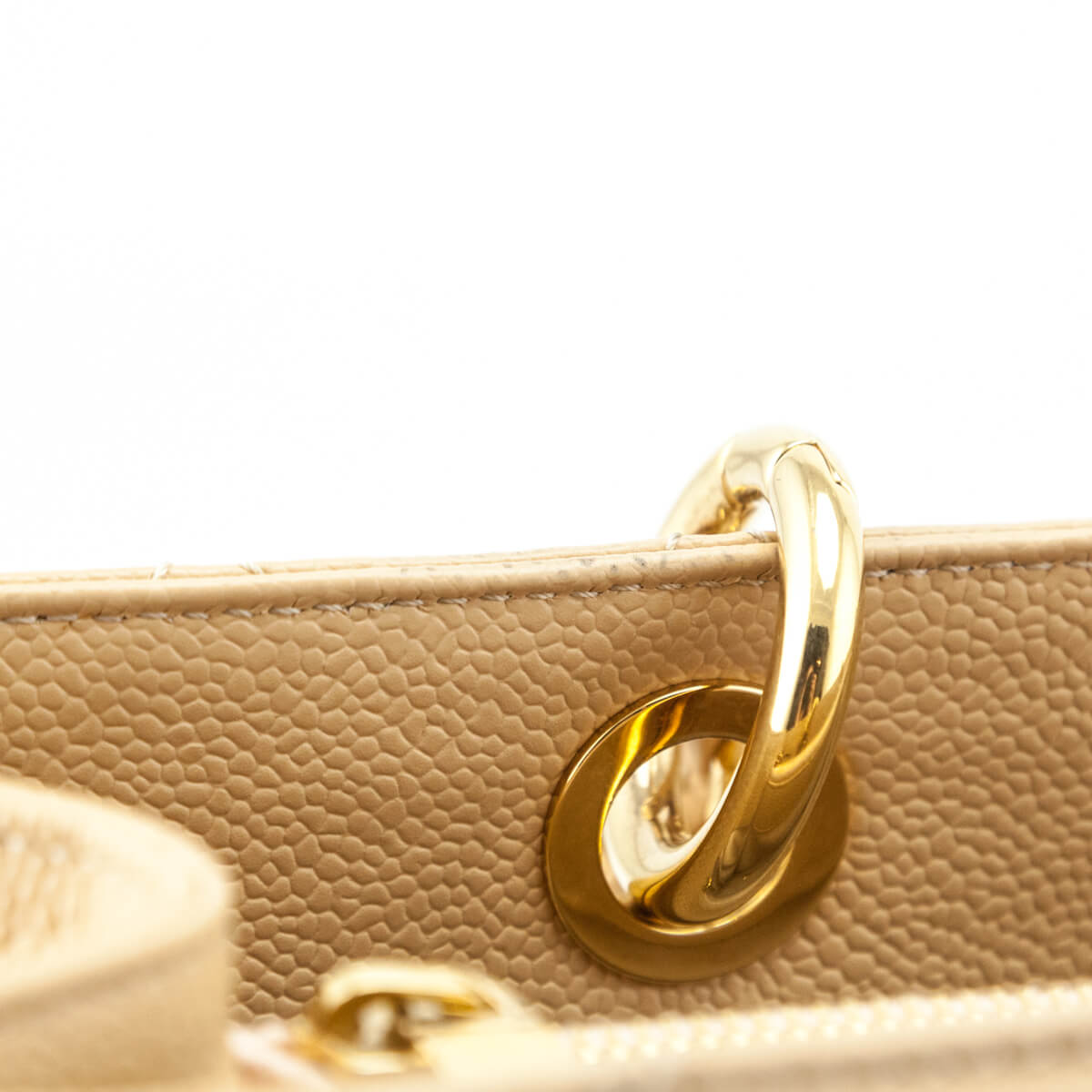 Chanel Beige Clair Quilted Caviar Grand Shopping Tote GHW - Love that Bag etc - Preowned Authentic Designer Handbags & Preloved Fashions