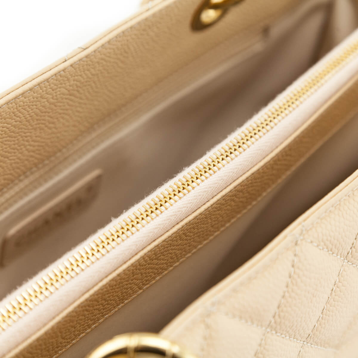 Chanel Beige Clair Quilted Caviar Grand Shopping Tote GHW - Love that Bag etc - Preowned Authentic Designer Handbags & Preloved Fashions
