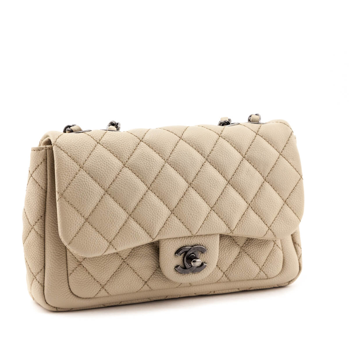 Chanel Caviar Quilted Medium Double Flap Light Beige Bag Review