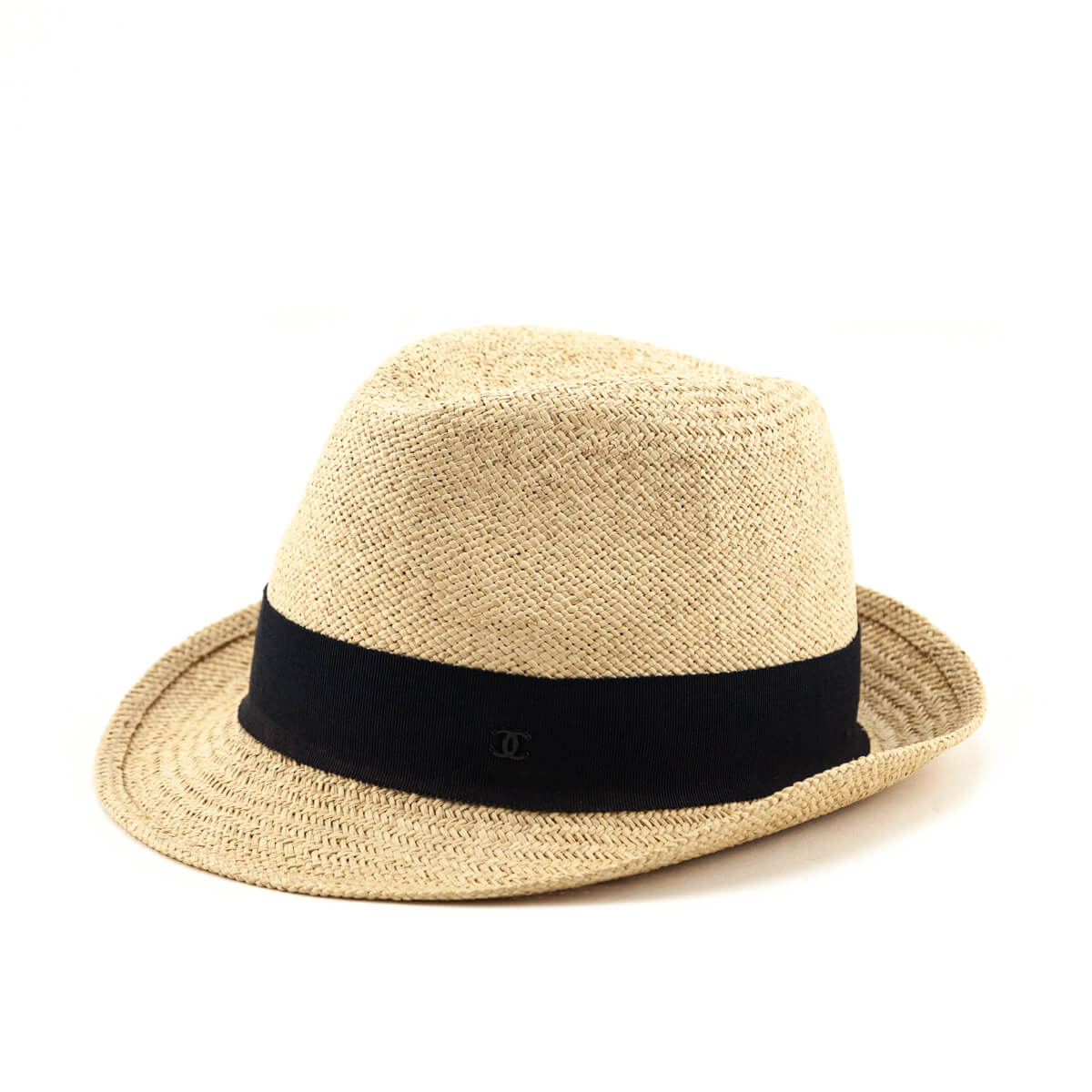 Chanel Beige Straw Fedora Hat Size M - Love that Bag etc - Preowned Authentic Designer Handbags & Preloved Fashions