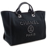 Chanel Black Canvas Mixed Fibers Pearl Large Deauville Tote - Love that Bag etc - Preowned Authentic Designer Handbags & Preloved Fashions