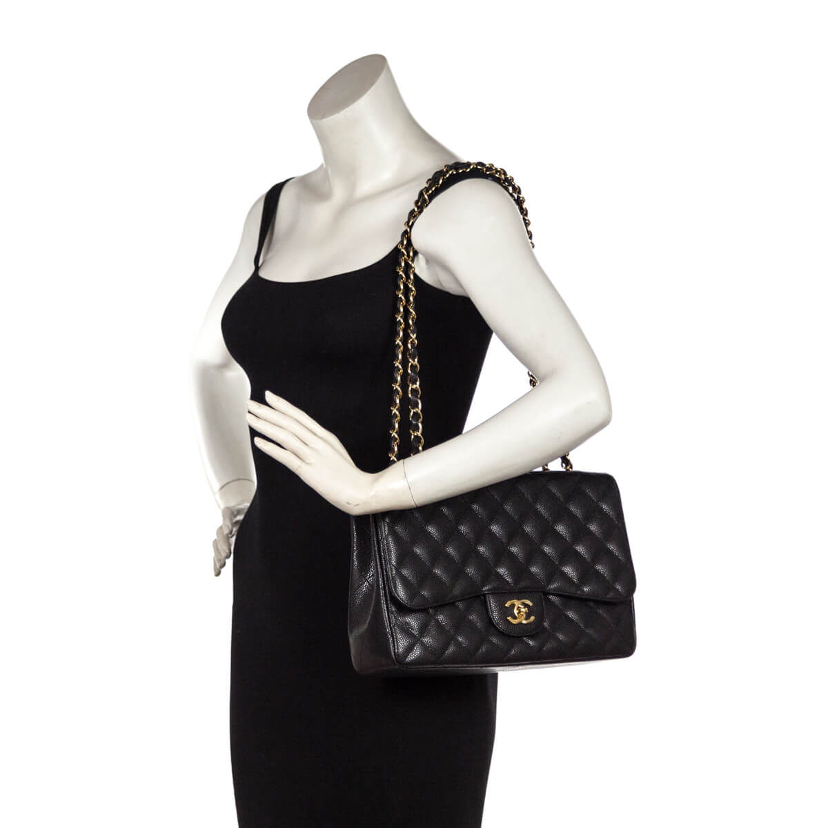 Chanel Black Caviar Quilted Jumbo Classic Single Flap - Chanel Canada –  Love that Bag etc - Preowned Designer Fashions