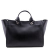 Chanel Black Grained Calfskin Large Deauville Tote SHW - Love that Bag etc - Preowned Authentic Designer Handbags & Preloved Fashions