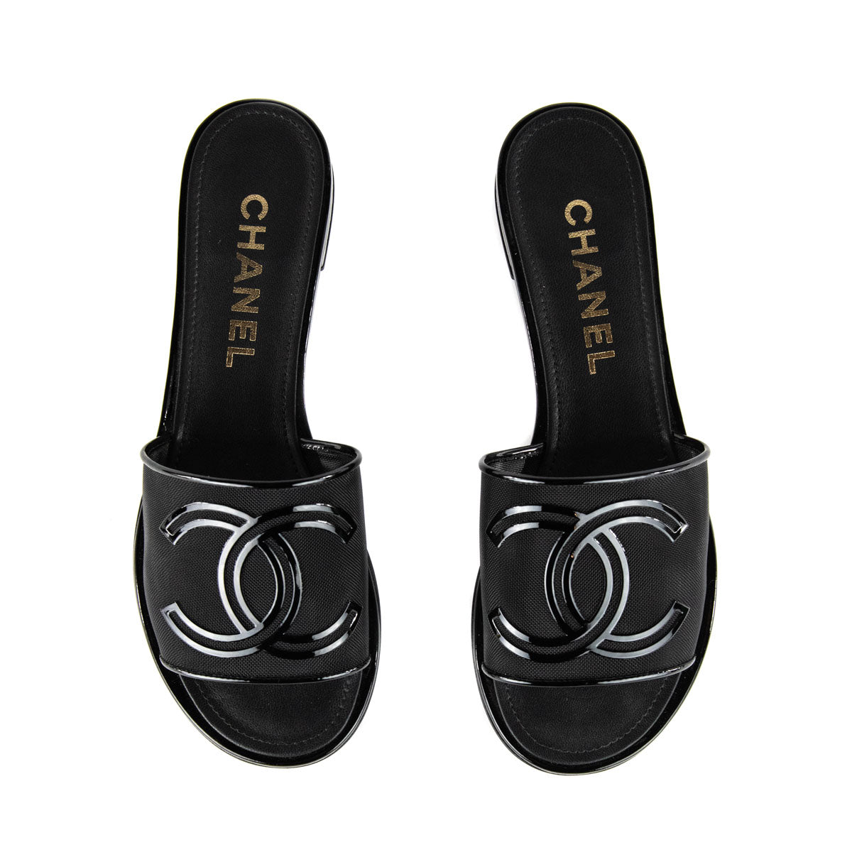 Chanel black slide sandals Outlet