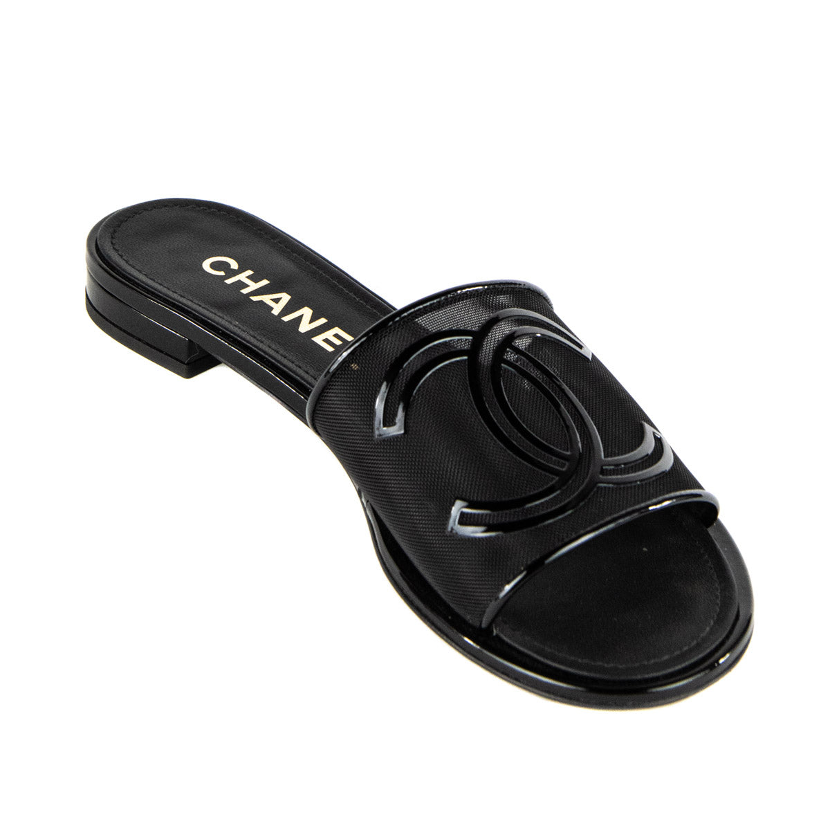 Chanel Black Rubber CC Dad Sandals Size 39 Chanel | TLC