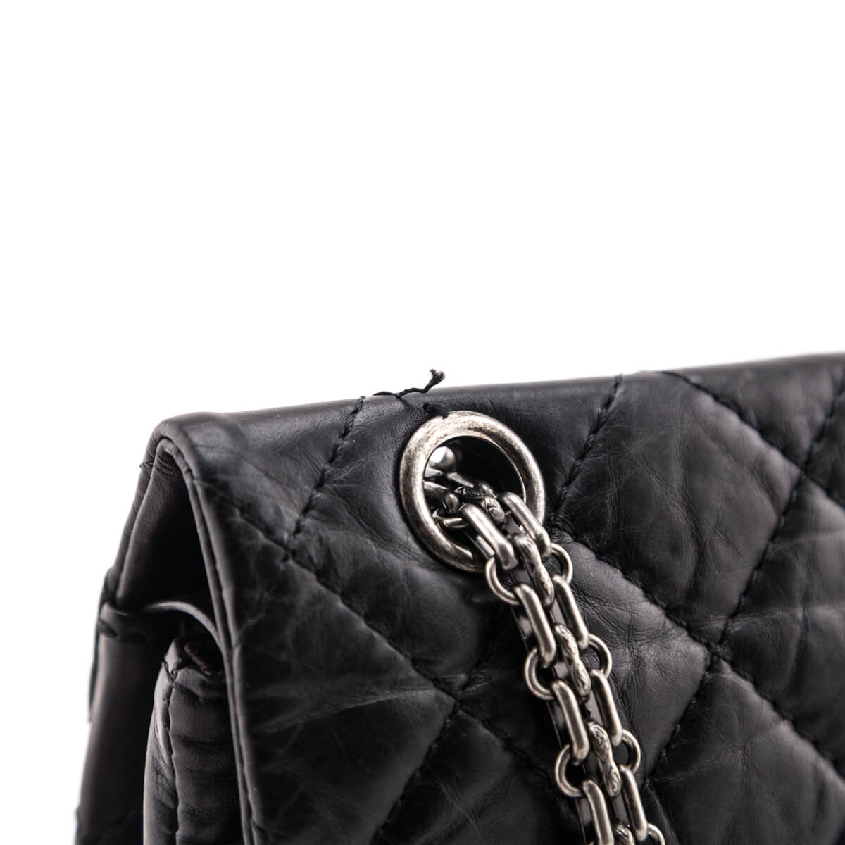 Chanel Black 2.55 Reissue Quilted Classic Calfskin Leather 225 Flap Ba –  Vintage by Misty
