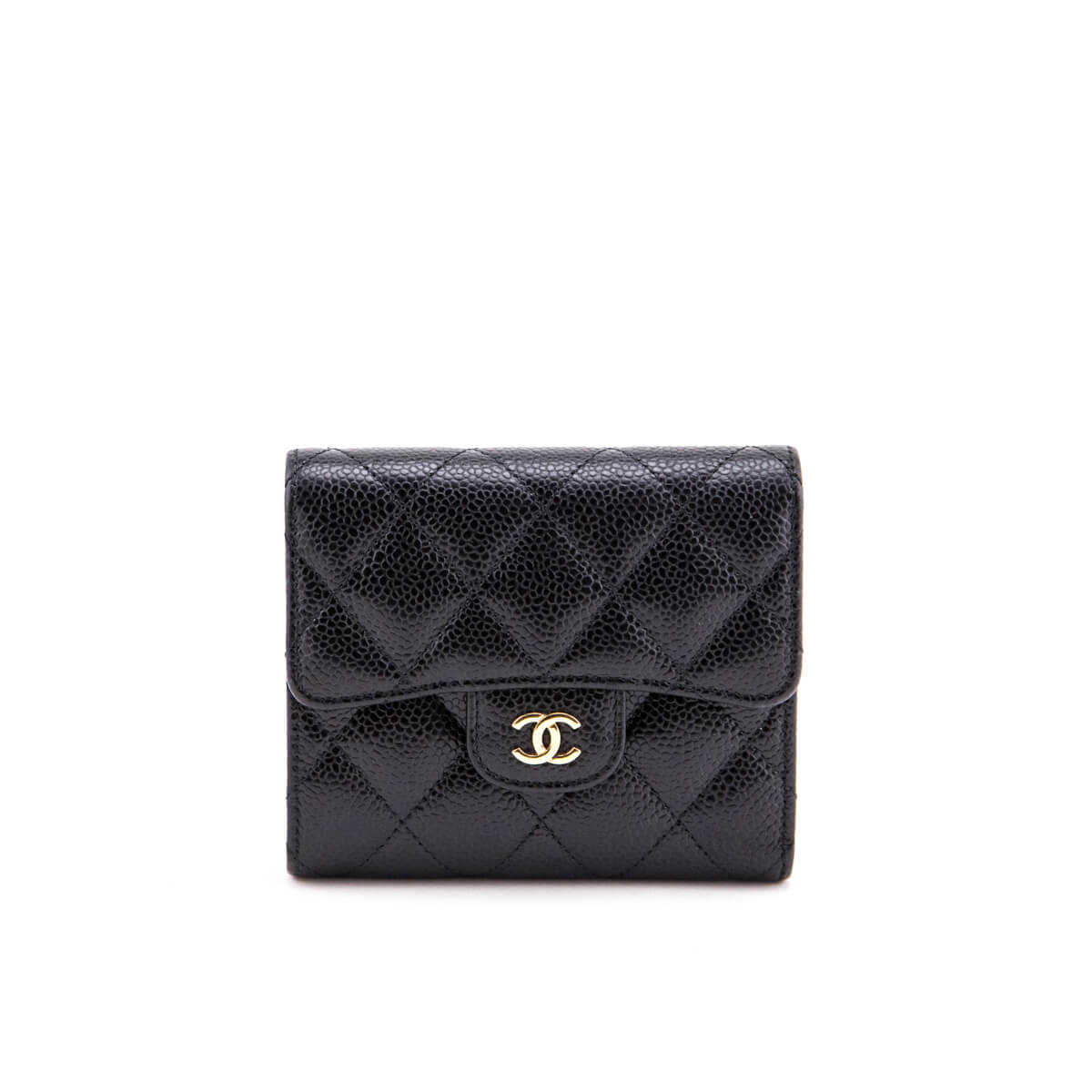 Chanel Black Quilted Caviar Classic Flap Wallet Pale Gold Hardware 2018  Available For Immediate Sale At Sothebys