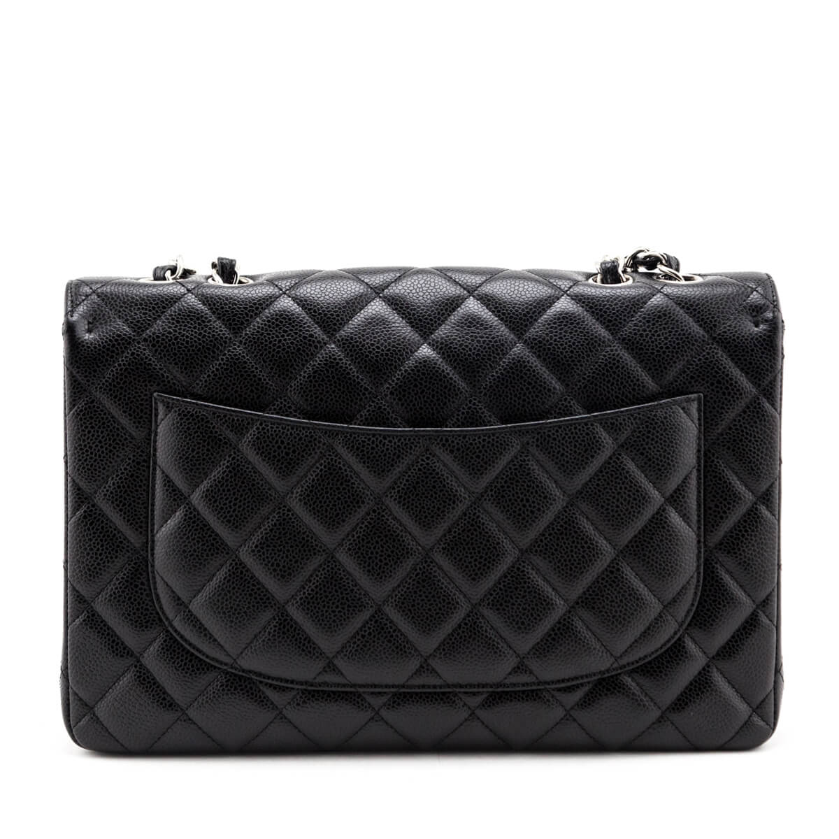 Chanel Black Quilted Caviar Jumbo Large Classic Single Flap Bag - Love that Bag etc - Preowned Authentic Designer Handbags & Preloved Fashions