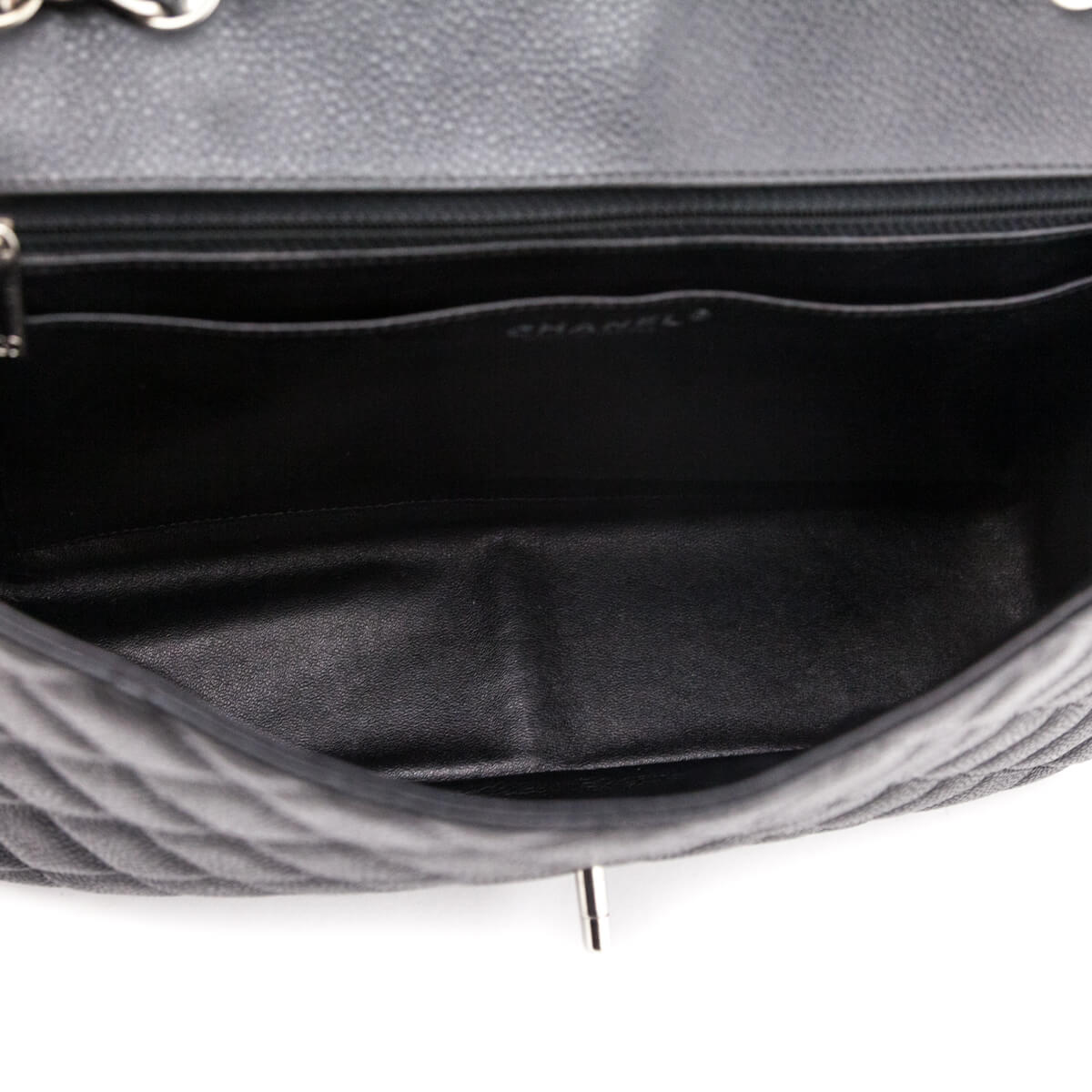 Chanel Black Quilted Caviar Jumbo Large Classic Single Flap Bag - Love that Bag etc - Preowned Authentic Designer Handbags & Preloved Fashions