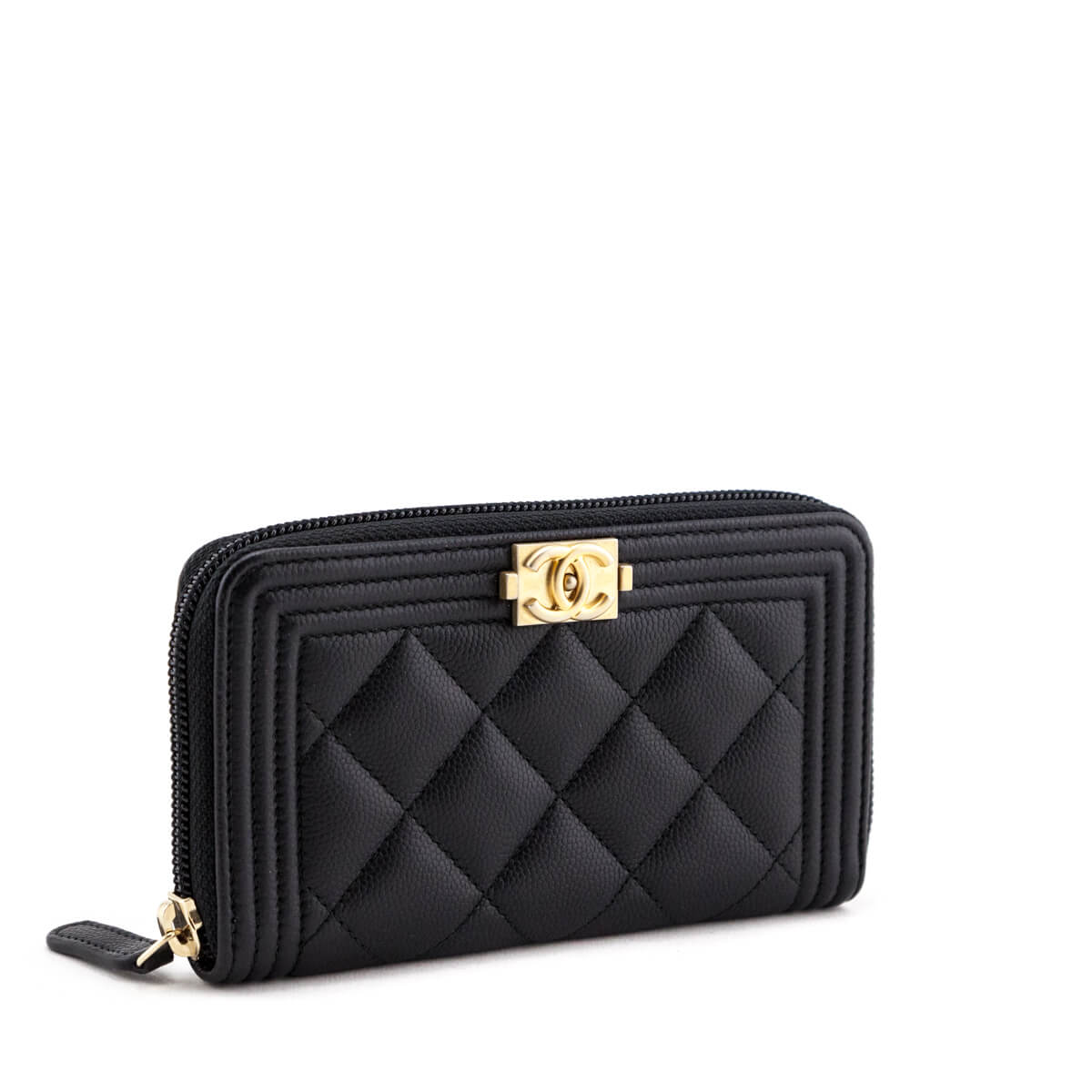 Mini wallet Boy Chanel Black Leather ref.180458 - Joli Closet