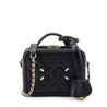 Chanel Black Quilted Caviar Small Filigree CC Vanity Case - Love that Bag etc - Preowned Authentic Designer Handbags & Preloved Fashions