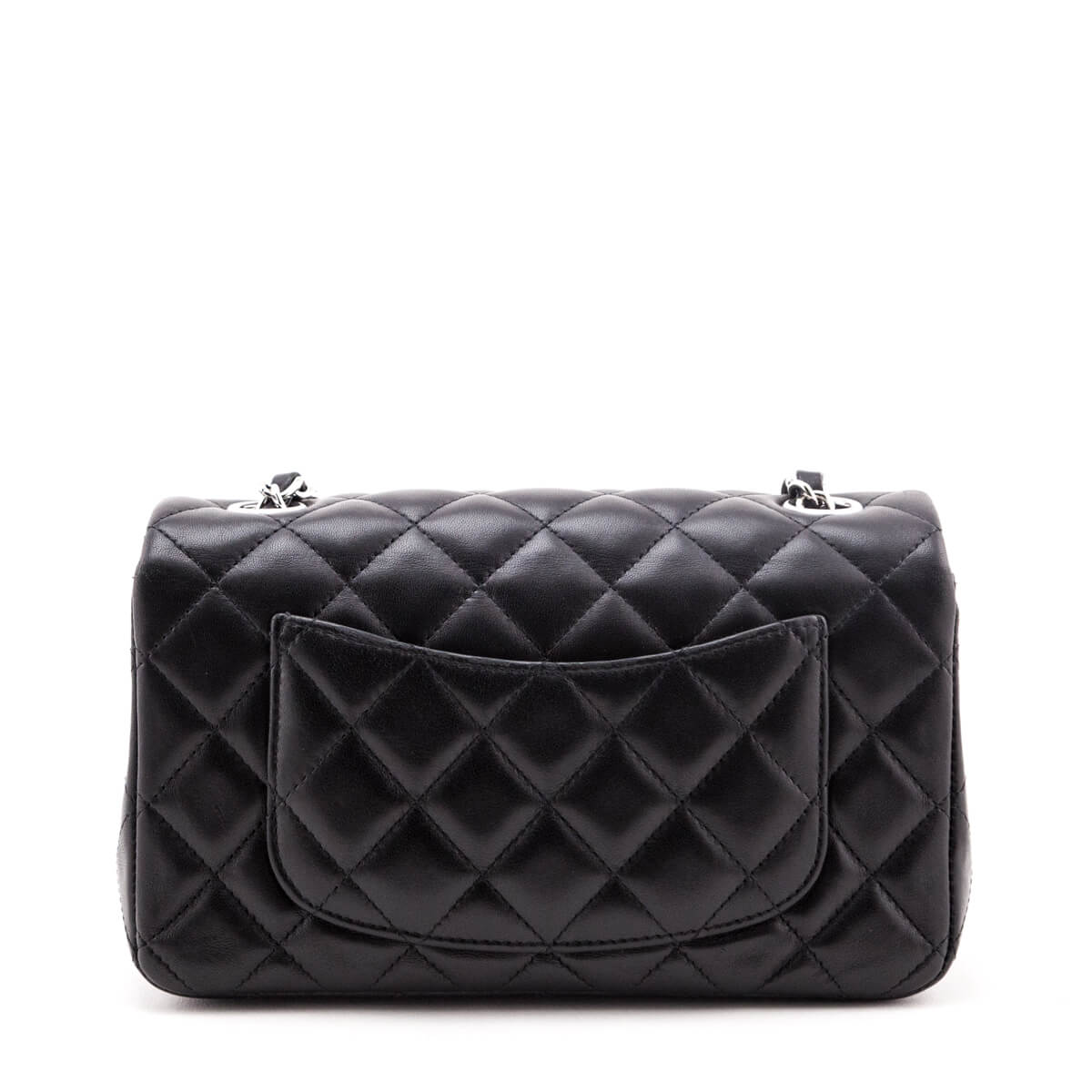 Chanel Black Quilted Lambskin Mini Classic Rectangle Flap Bag SHW - Love that Bag etc - Preowned Authentic Designer Handbags & Preloved Fashions