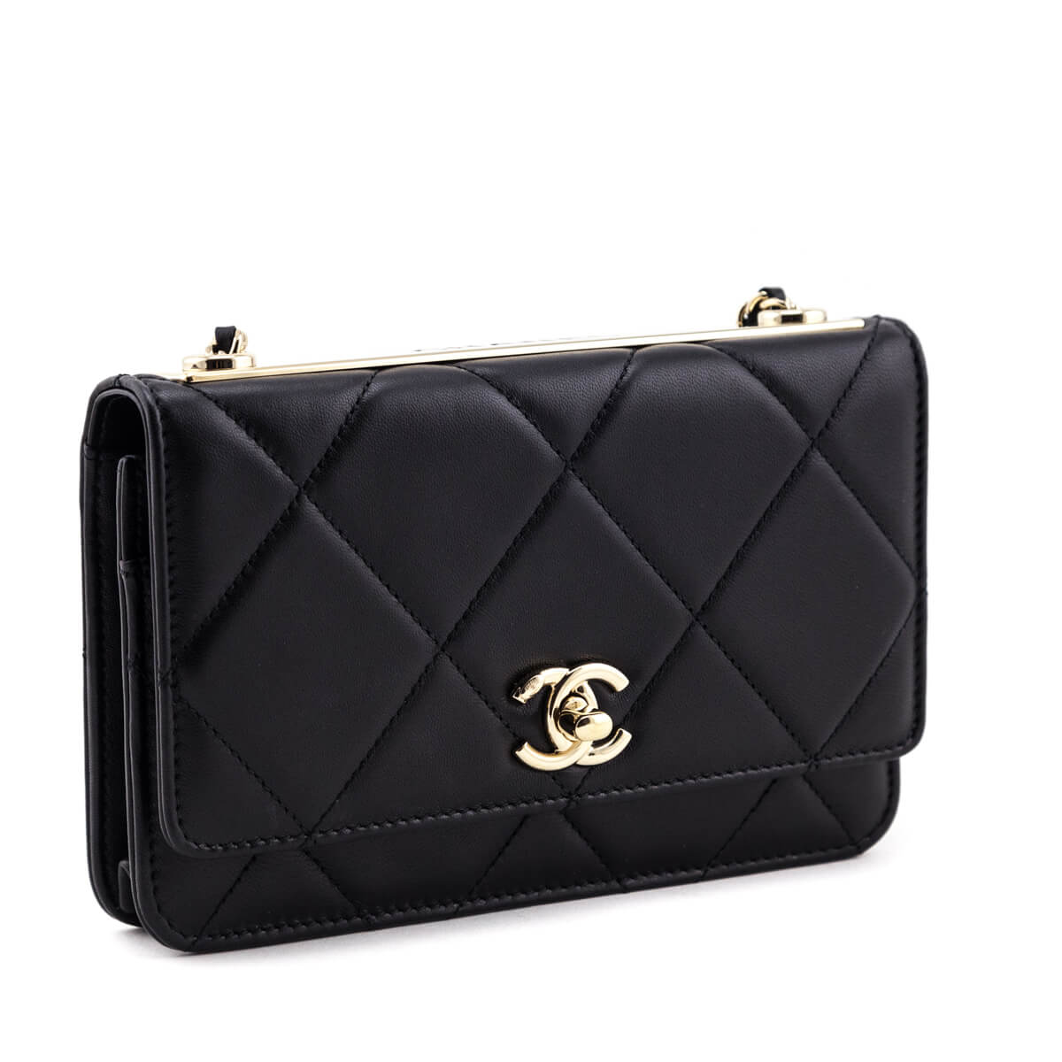 Chanel Black Quilted Lambskin Trendy CC Wallet On Chain - Love that Bag etc - Preowned Authentic Designer Handbags & Preloved Fashions