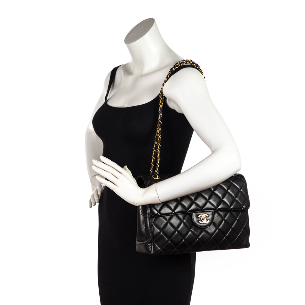 Chanel Black Quilted Lambskin Vintage Jumbo Double Sided Classic Flap –  Love that Bag etc - Preowned Designer Fashions