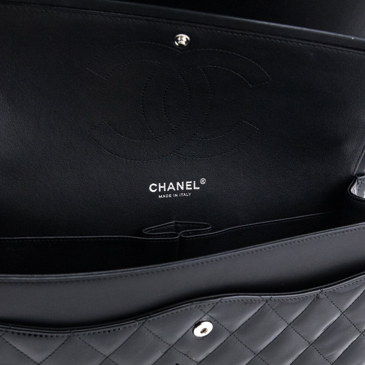 Chanel Black Quilted Patent Leather Jumbo Large Classic Double Flap Bag - Love that Bag etc - Preowned Authentic Designer Handbags & Preloved Fashions