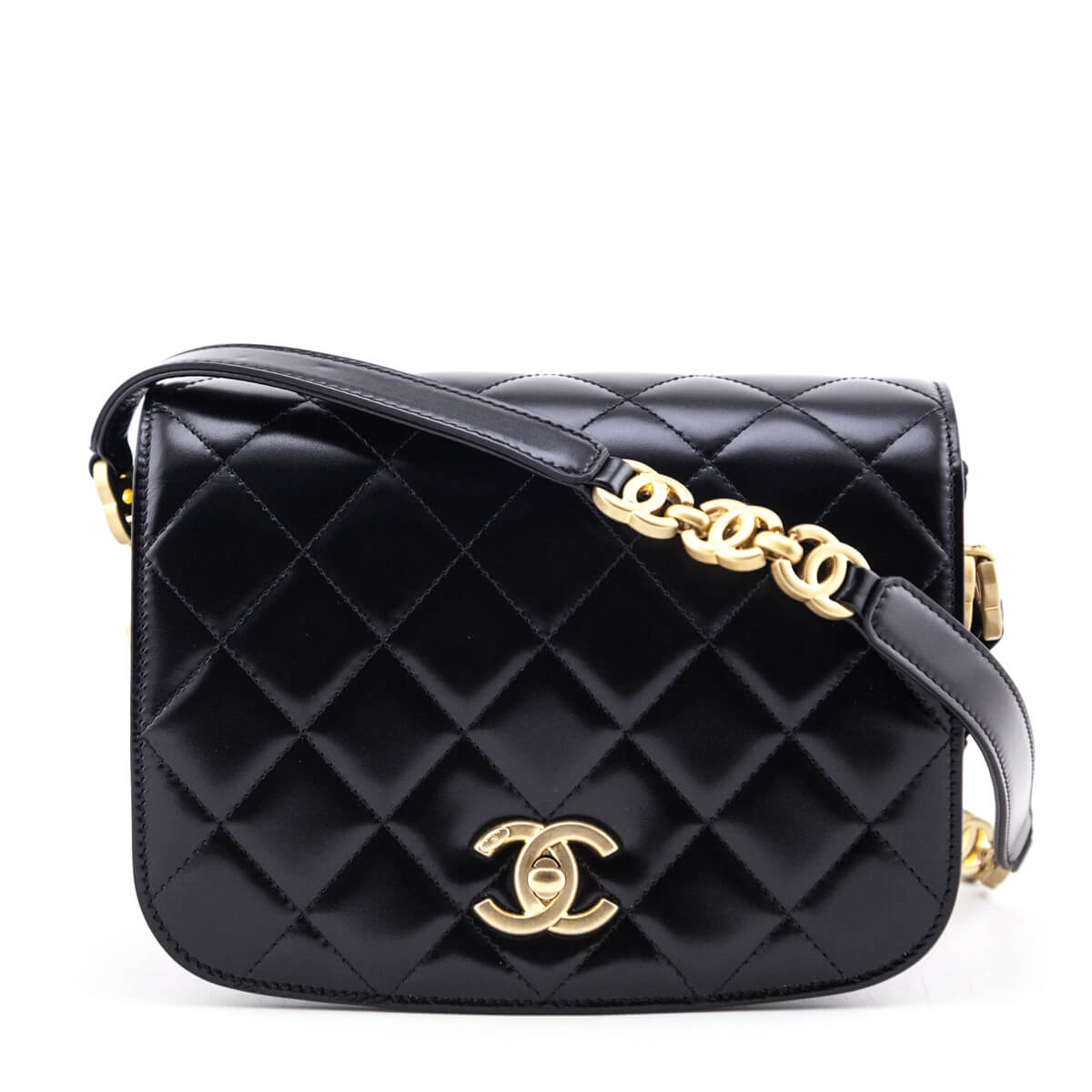 Chanel CC Mini Messenger Bag Black Coated Calfskin / Suede – ＬＯＶＥＬＯＴＳＬＵＸＵＲＹ