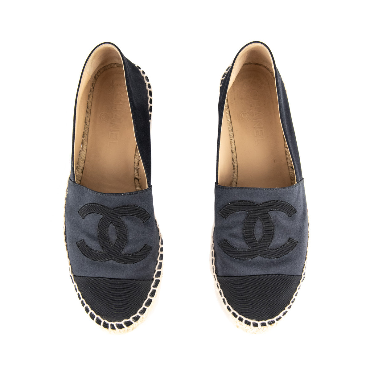 Chanel black satin espadrilles Clearance
