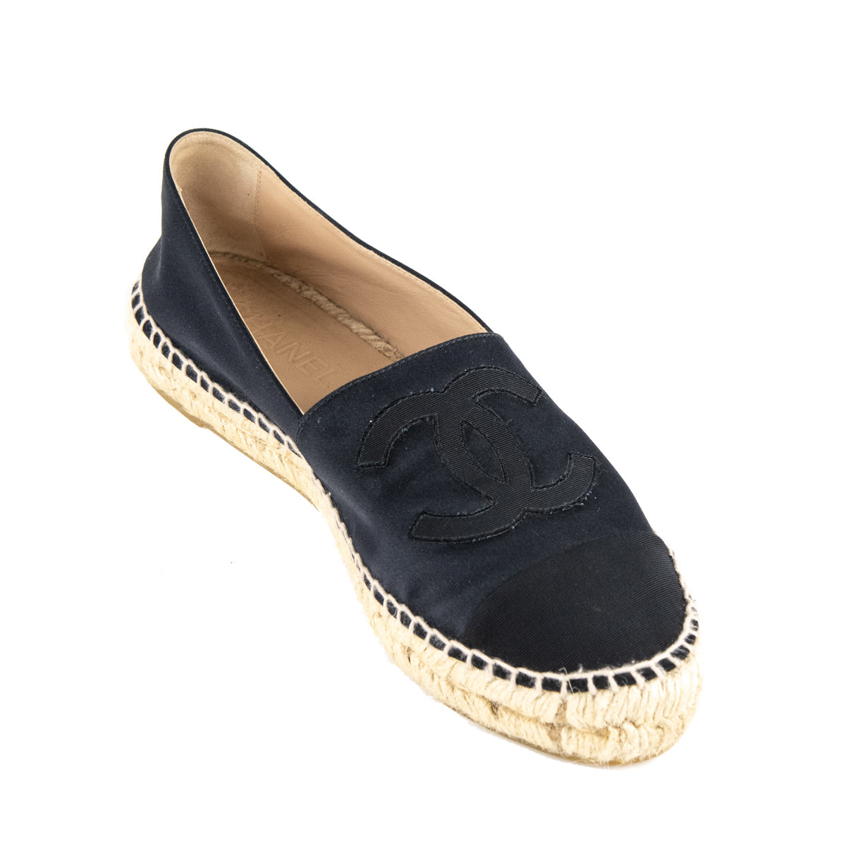 Chanel black satin espadrilles Clearance