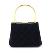 Chanel Black Satin Vintage Quilted Frame Evening Bag - Love that Bag etc - Preowned Authentic Designer Handbags & Preloved Fashions