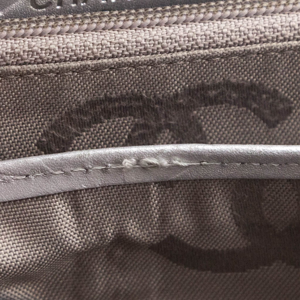 Chanel Zip Around Wallet Medium, Silver Glazed Calfskin with Silver  Hardware, Preowned No Dustbag WA001
