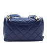 Chanel Blue Quilted Shiny Goatskin Small Double Carry Flap Bag - Love that Bag etc - Preowned Authentic Designer Handbags & Preloved Fashions