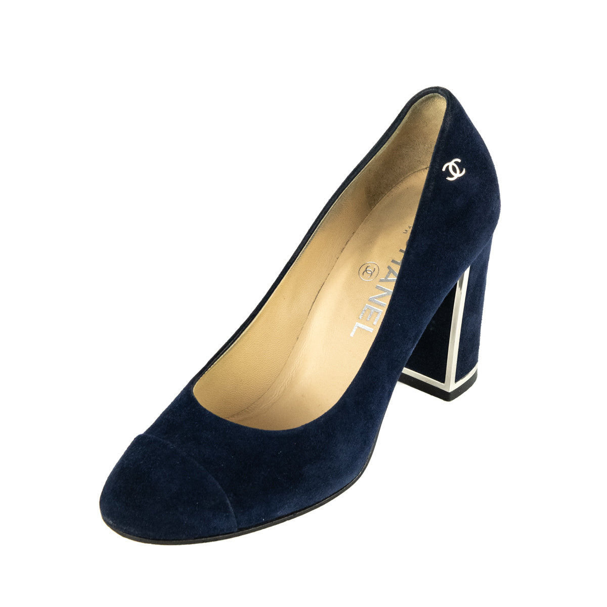 Chanel Blue Suede Block Heel Pumps - Secondhand Chanel Pumps Canada – Love  that Bag etc - Preowned Designer Fashions