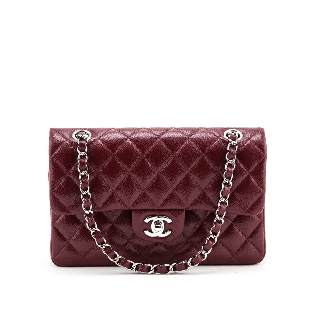 Chanel Burgundy Quilted Leather Medium Classic Double Flap Bag Chanel  TLC