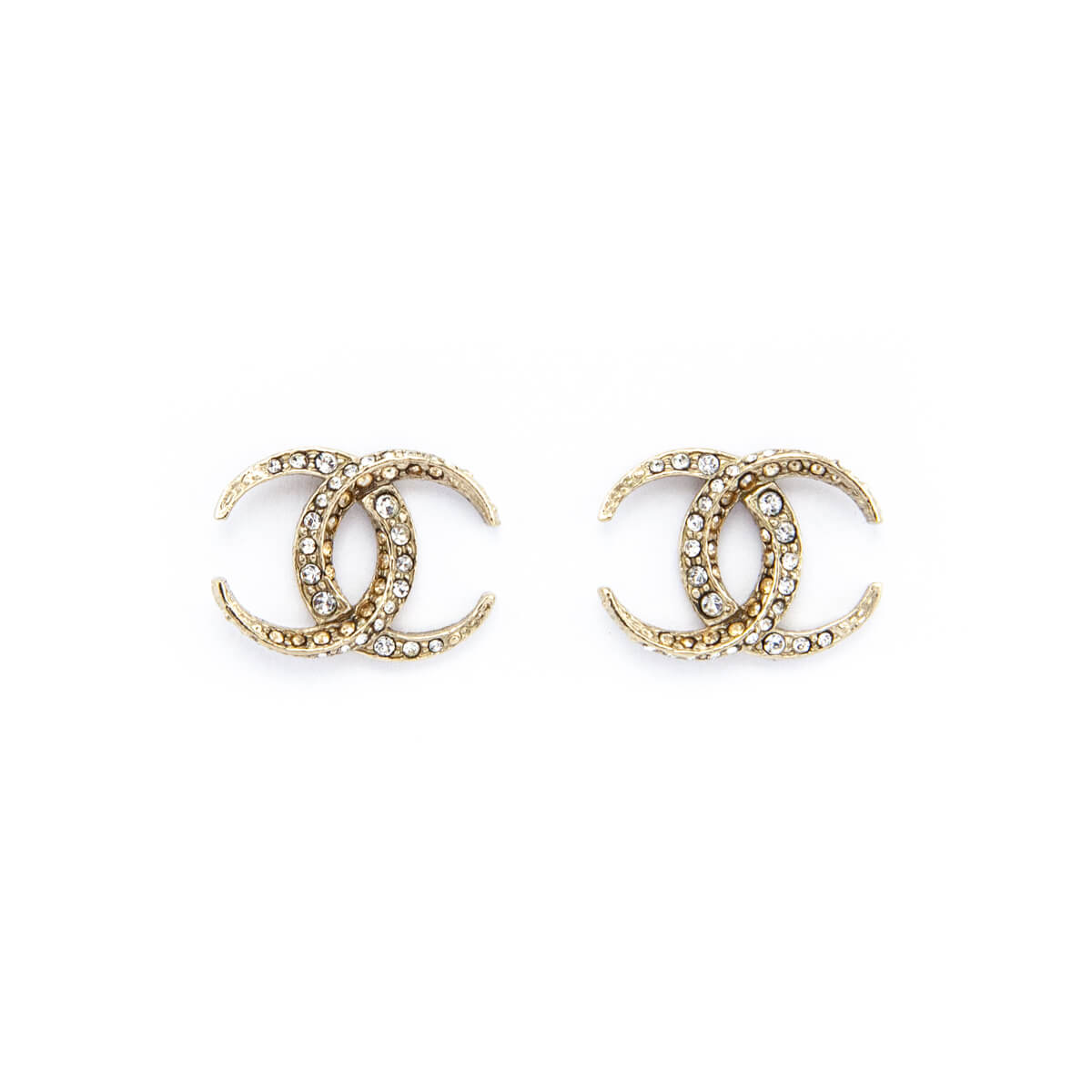 Chanel CC Strass Stud Earrings - Love that Bag etc - Preowned Authentic Designer Handbags & Preloved Fashions