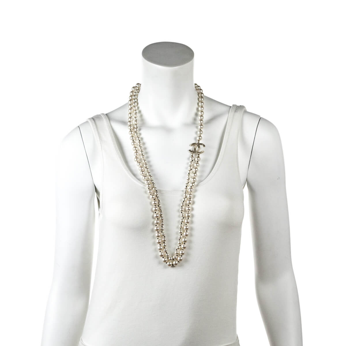Chanel Faux Pearl Double Strand CC Necklace - Love that Bag etc - Preowned Authentic Designer Handbags & Preloved Fashions