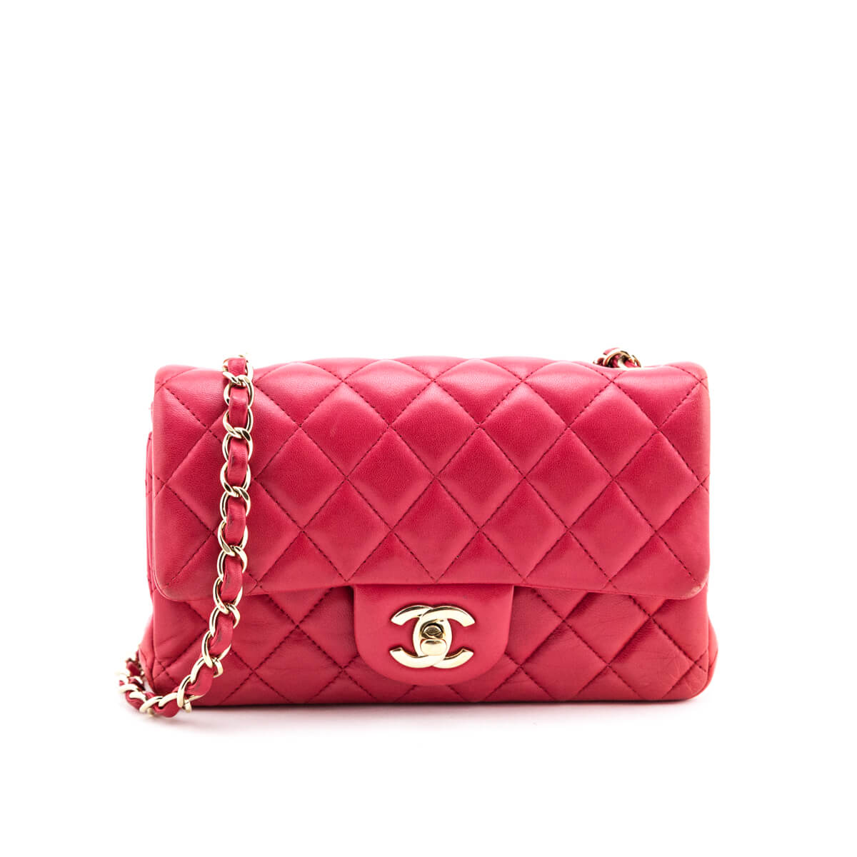 Chanel classic flap bag hot pink small