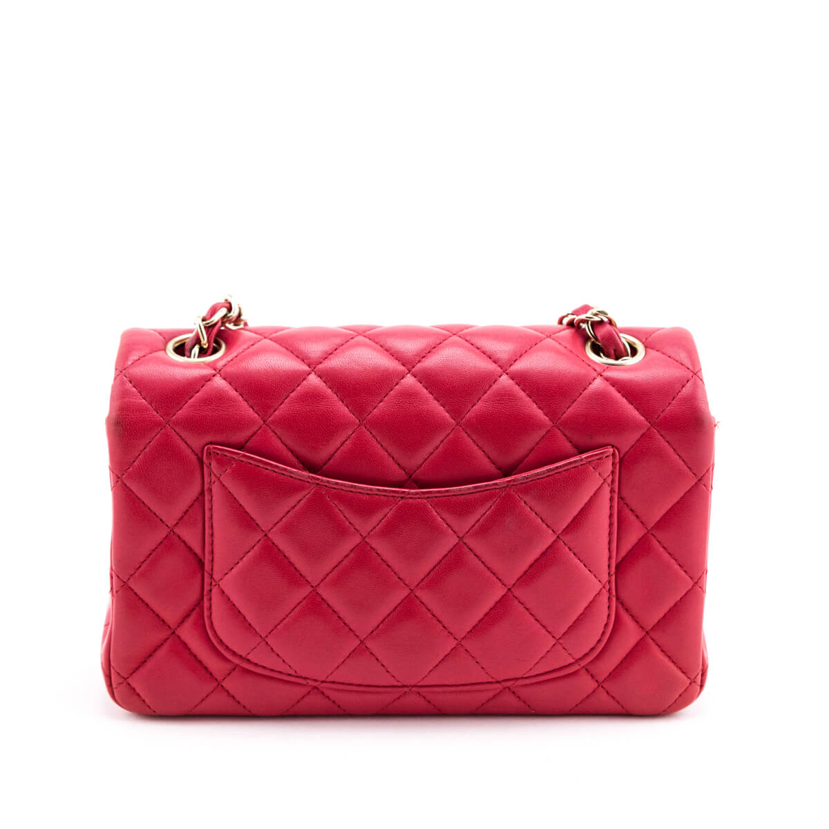 Chanel Hot Pink mini rectangular bag Leather ref.126841 - Joli Closet