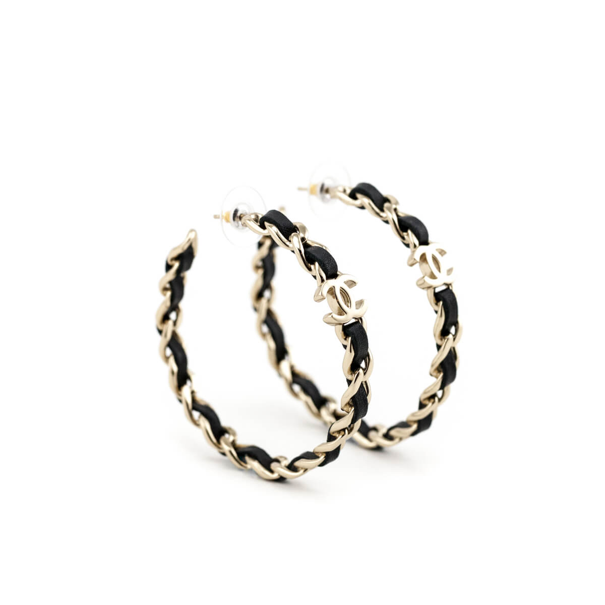 Chanel inspired hoop earrings Clearance