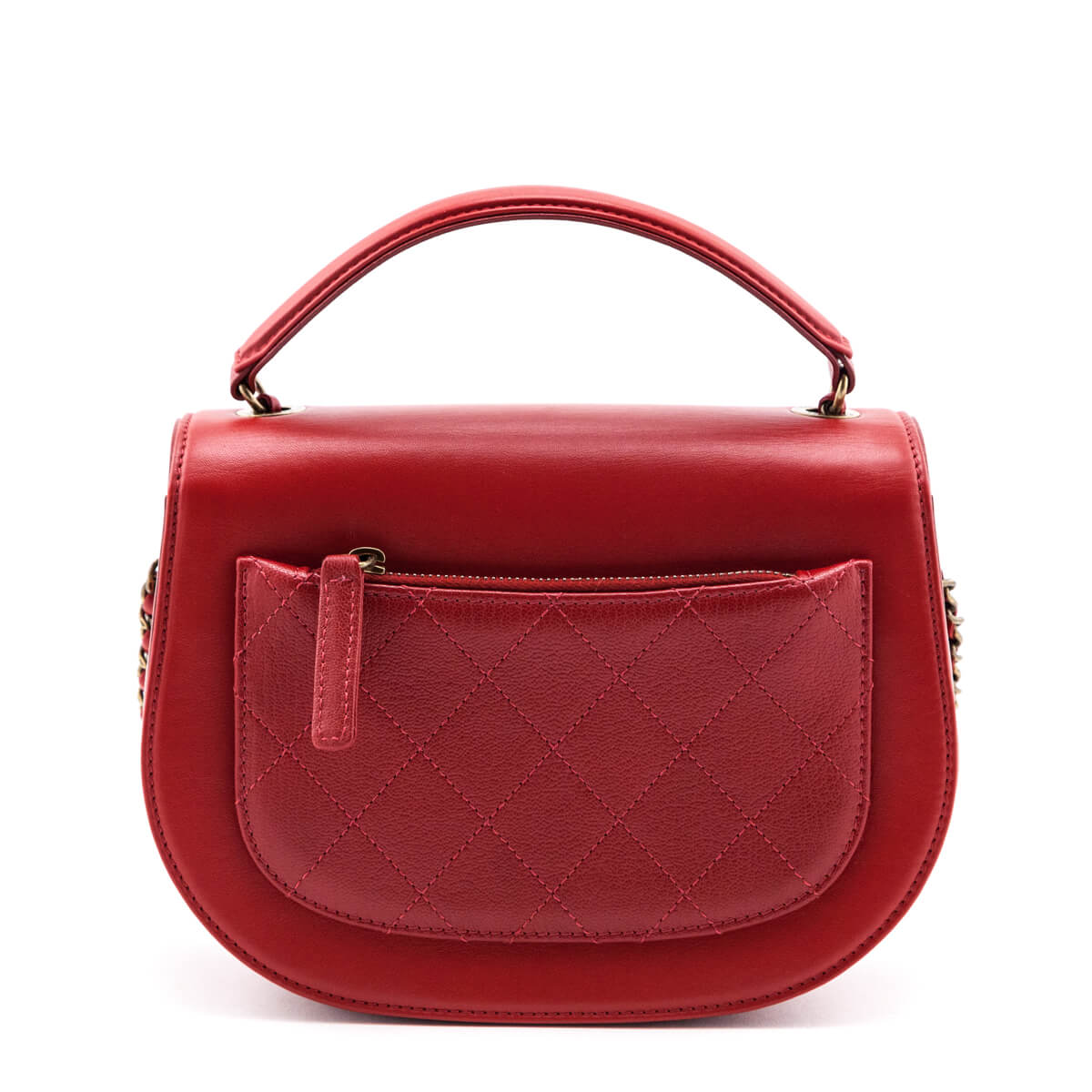 Chanel Red Shiny Calfskin & Quilted Goatskin Small Coco Curve Messenger Flap Bag - Love that Bag etc - Preowned Authentic Designer Handbags & Preloved Fashions