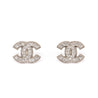 Chanel Silver Strass CC Stud Earrings - Love that Bag etc - Preowned Authentic Designer Handbags & Preloved Fashions