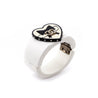Chanel White & Black Valentine Heart Resin Cuff - Love that Bag etc - Preowned Authentic Designer Handbags & Preloved Fashions