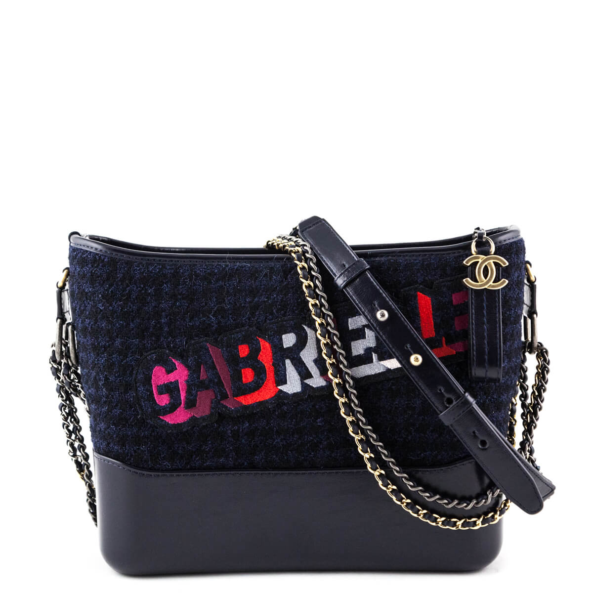 Gabrielle tweed crossbody bag Chanel Black in Tweed - 25253469