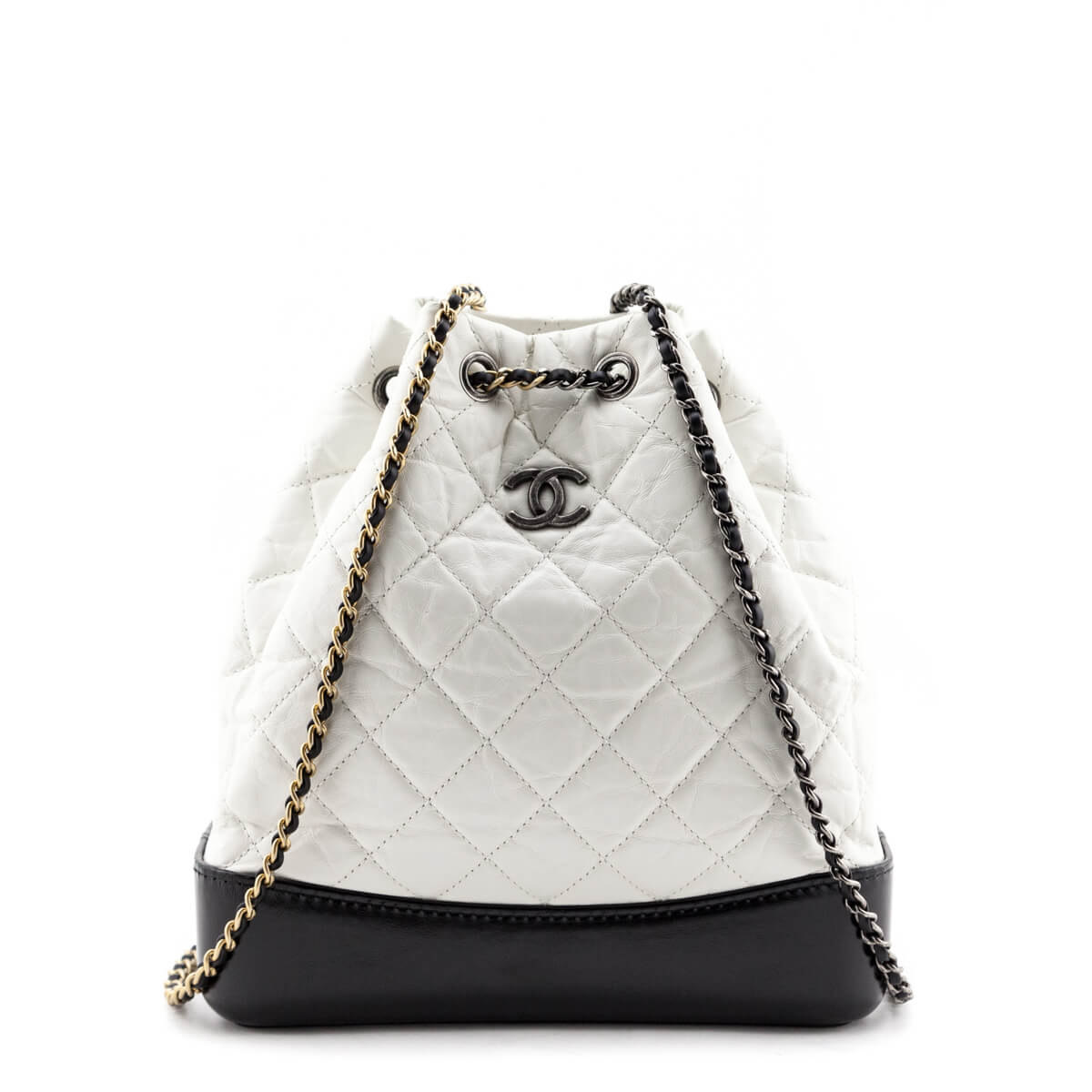Chanel White Quilted Aged Calfskin Small Gabrielle Backpack - Love that Bag etc - Preowned Authentic Designer Handbags & Preloved Fashions