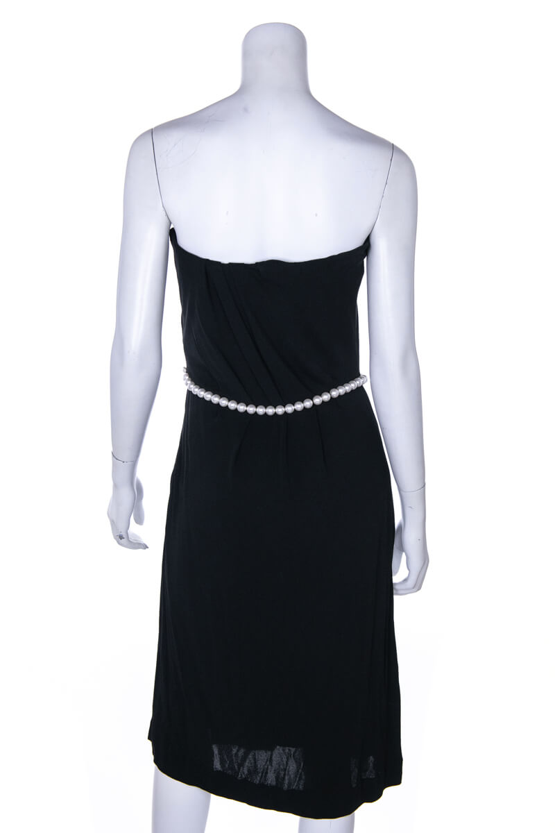 Chanel Black Stretch Pearl-Embellished Strapless Dress - Chanel CA Chanel Black Stretch Pearl-Embellished Strapless Dress - Chanel CA