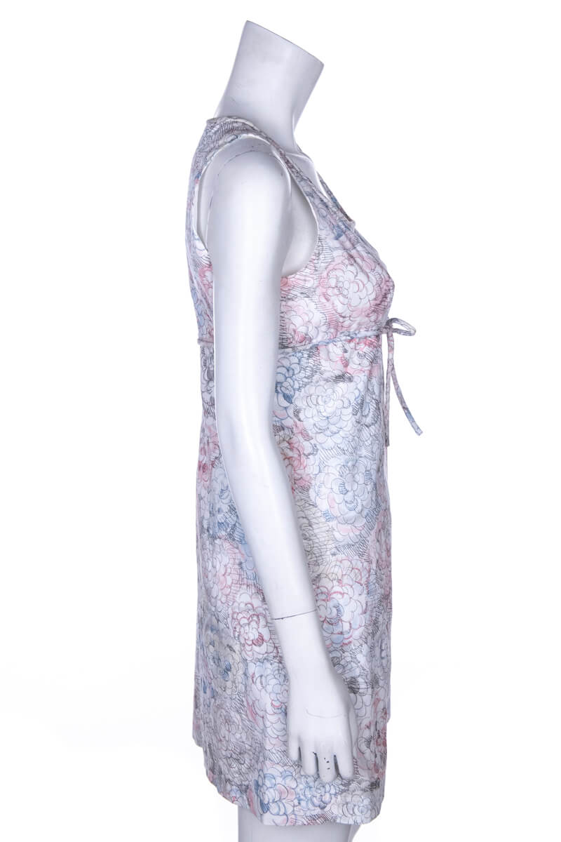 Chanel Pastel Blue, Pink, and White Floral Cotton Sleeveless Dress Size M - Love that Bag etc - Preowned Authentic Designer Handbags & Preloved Fashions