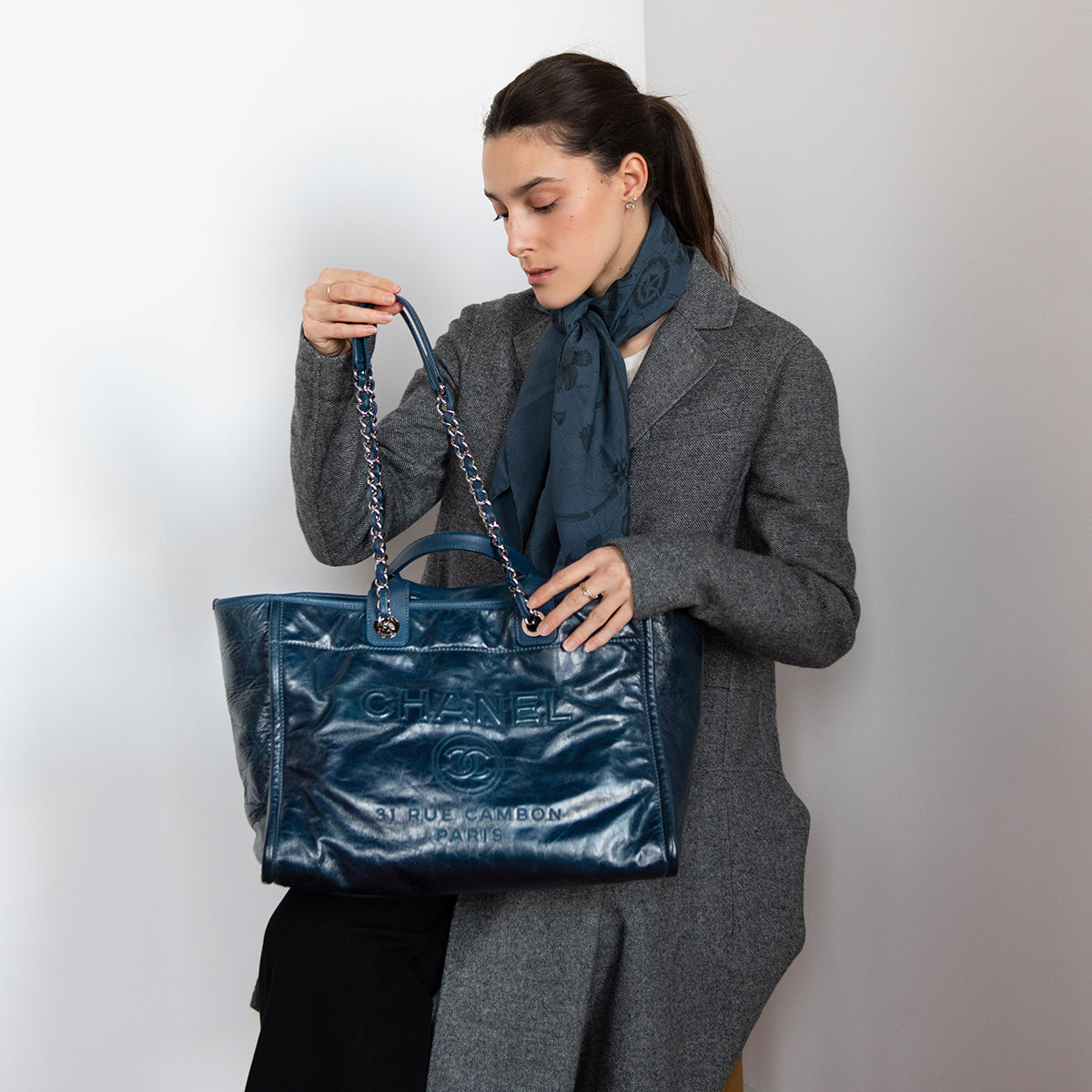 Chanel glazed calfskin deauville Clearance