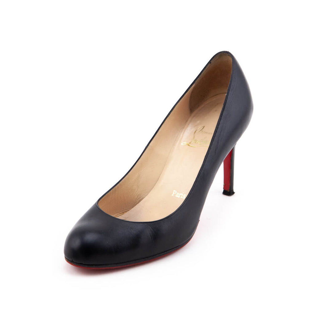 Christian Louboutin Black Leather Simple Pumps Size 7.5 | EU 37.5