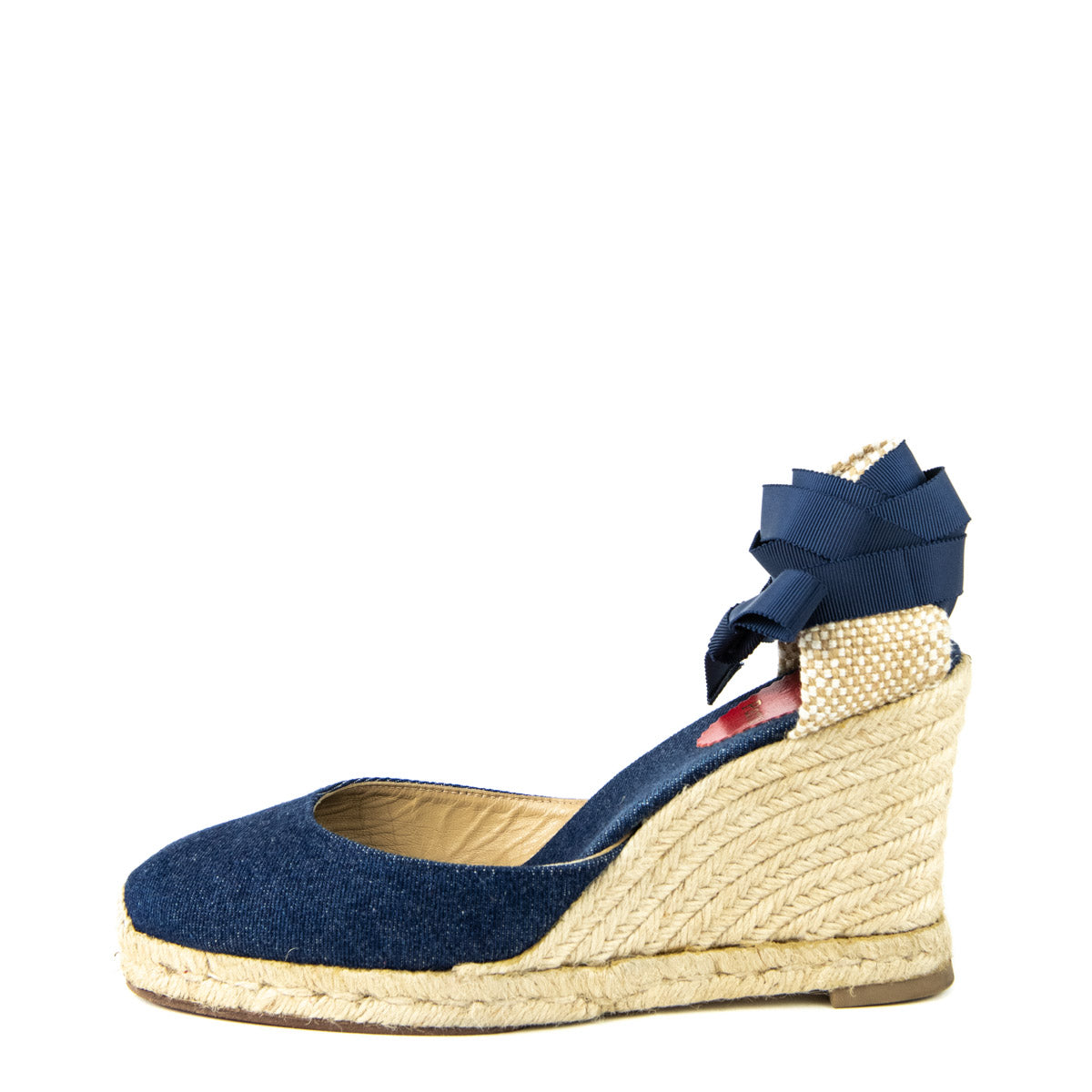 Yaritza Blue Denim Espadrille Wedges