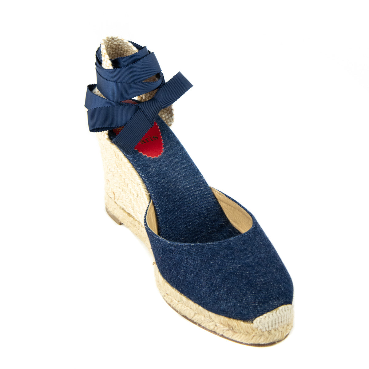 Yaritza Blue Denim Espadrille Wedges