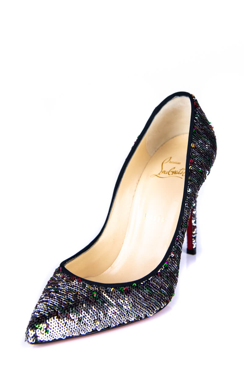 Glitter heels Christian Louboutin Multicolour size 38 EU in Glitter -  25301053