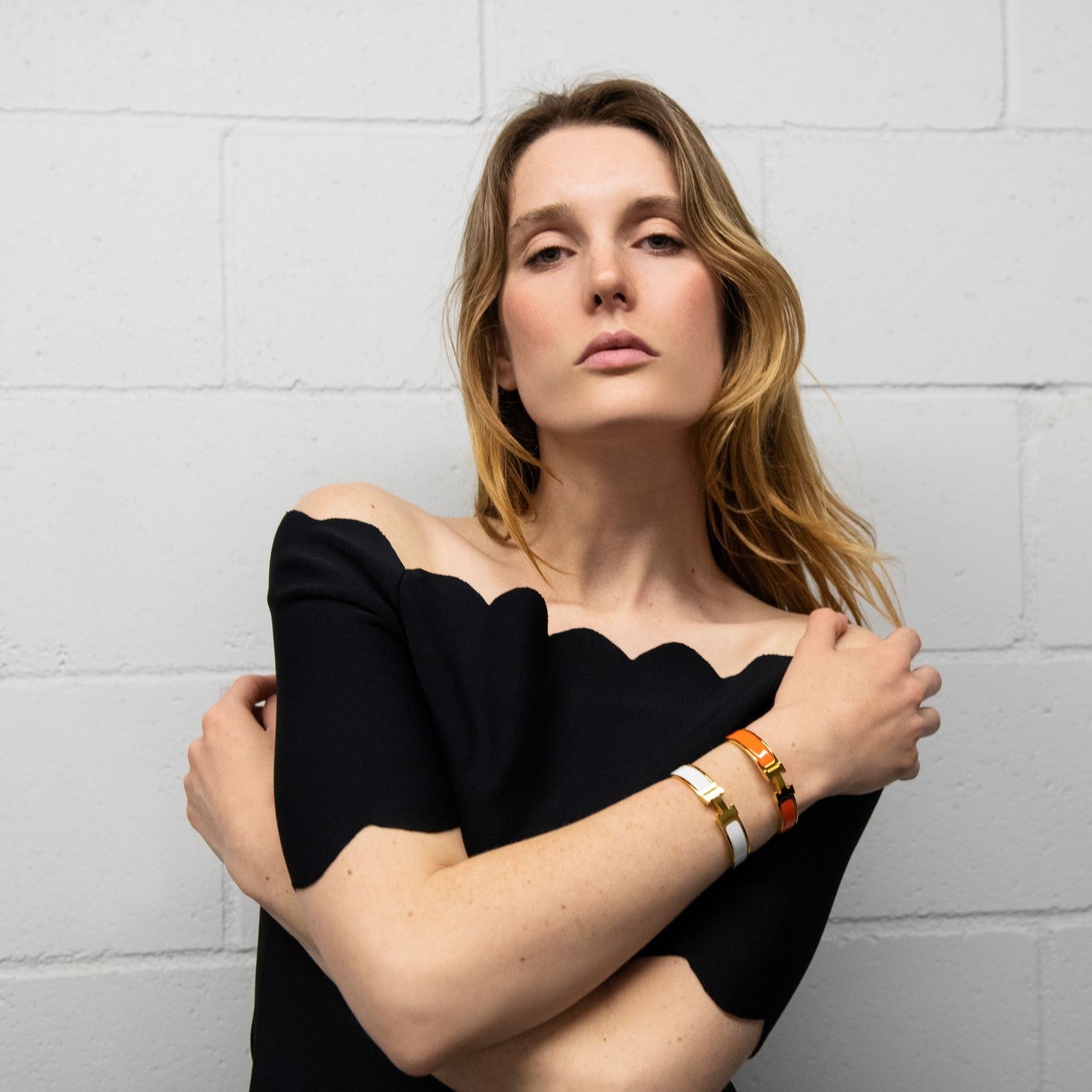 Hermes h bracelet orange Outlet